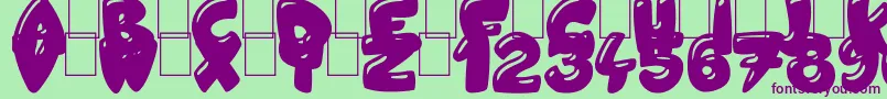 JellyCrazies Font – Purple Fonts on Green Background