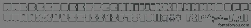 CubesityOutlineV2 Font – Black Fonts on Gray Background