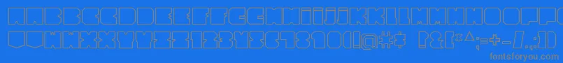 CubesityOutlineV2 Font – Gray Fonts on Blue Background