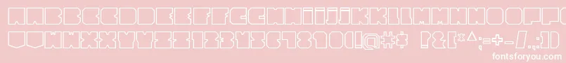 CubesityOutlineV2 Font – White Fonts on Pink Background