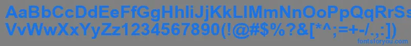 フォントArialCyr105b – 灰色の背景に青い文字