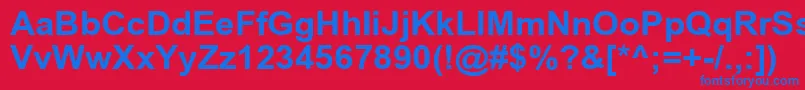 fuente ArialCyr105b – Fuentes Azules Sobre Fondo Rojo