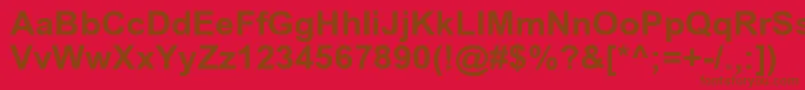 Шрифт ArialCyr105b – коричневые шрифты на красном фоне