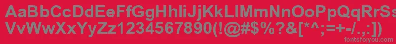 ArialCyr105b Font – Gray Fonts on Red Background