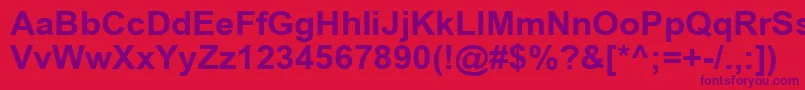 ArialCyr105b Font – Purple Fonts on Red Background