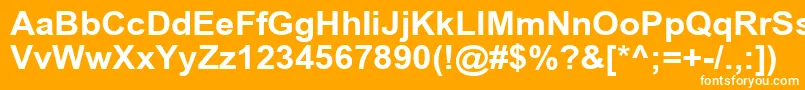 フォントArialCyr105b – オレンジの背景に白い文字