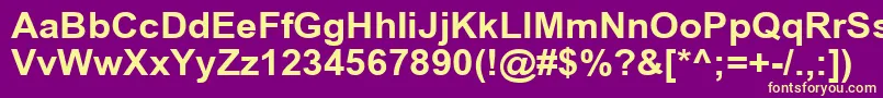 More about ArialCyr105b Font ArialCyr105b Font – Yellow Fonts on Purple Background