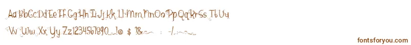 Шрифт HazelGrace – коричневые шрифты на белом фоне