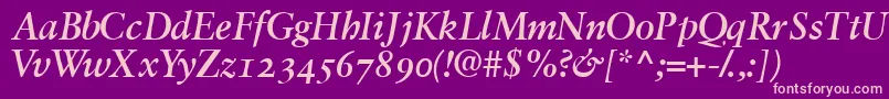 Garamondretrospectiveosssk Font – Pink Fonts on Purple Background