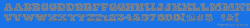 FinalGambit Font – Gray Fonts on Blue Background