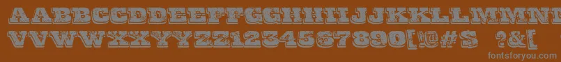 FinalGambit Font – Gray Fonts on Brown Background