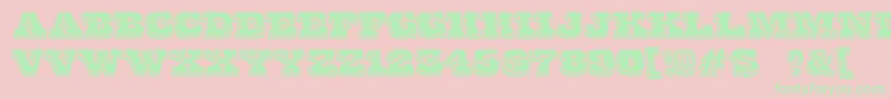 FinalGambit Font – Green Fonts on Pink Background