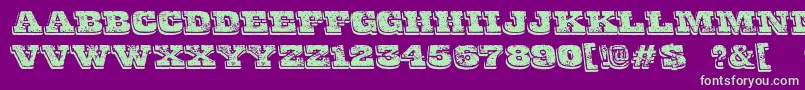 FinalGambit Font – Green Fonts on Purple Background