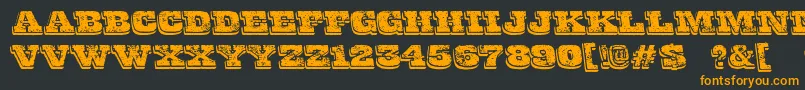 FinalGambit Font – Orange Fonts on Black Background