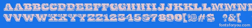 FinalGambit Font – Pink Fonts on Blue Background