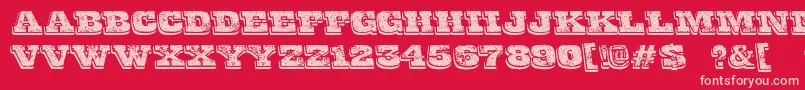 FinalGambit Font – Pink Fonts on Red Background