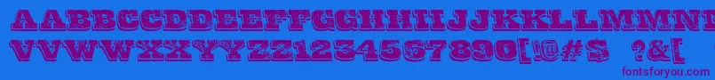 FinalGambit Font – Purple Fonts on Blue Background