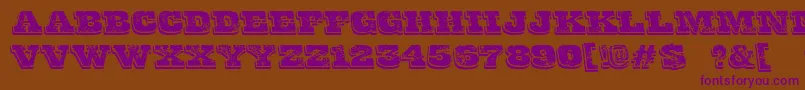 FinalGambit Font – Purple Fonts on Brown Background