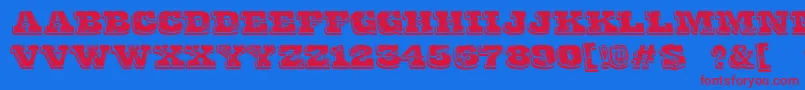 FinalGambit Font – Red Fonts on Blue Background