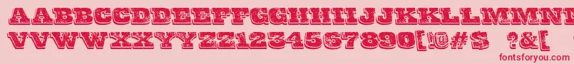 FinalGambit Font – Red Fonts on Pink Background