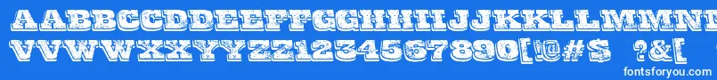 FinalGambit Font – White Fonts on Blue Background