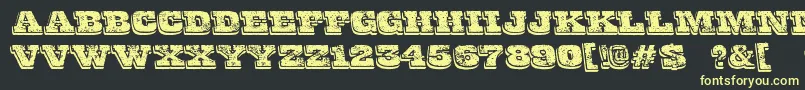 FinalGambit Font – Yellow Fonts on Black Background