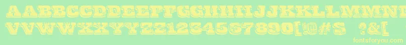 FinalGambit Font – Yellow Fonts on Green Background