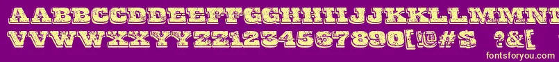 FinalGambit Font – Yellow Fonts on Purple Background