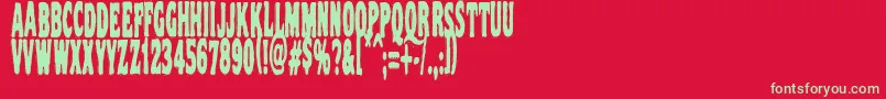 Vtc Nightofthestretcheddead Font – Green Fonts on Red Background