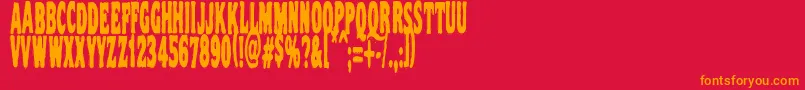 Vtc Nightofthestretcheddead Font – Orange Fonts on Red Background