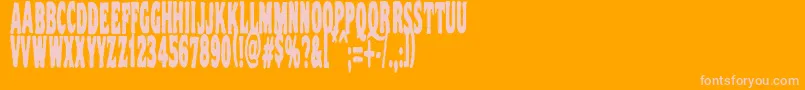 Vtc Nightofthestretcheddead Font – Pink Fonts on Orange Background