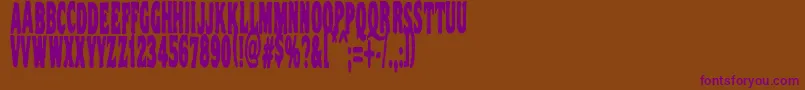 Vtc Nightofthestretcheddead Font – Purple Fonts on Brown Background