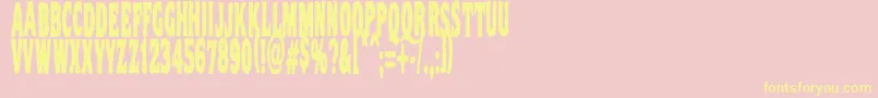 Vtc Nightofthestretcheddead Font – Yellow Fonts on Pink Background