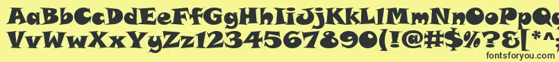 SnapItcTt Font – Black Fonts on Yellow Background