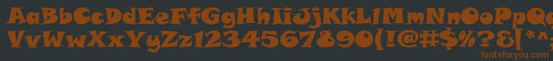 Шрифт SnapItcTt – коричневые шрифты на чёрном фоне