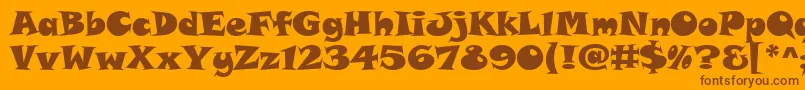 SnapItcTt Font – Brown Fonts on Orange Background