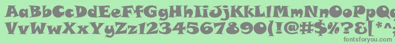 SnapItcTt Font – Gray Fonts on Green Background