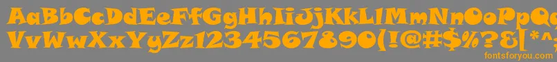 SnapItcTt Font – Orange Fonts on Gray Background