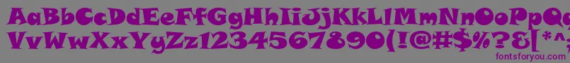 SnapItcTt Font – Purple Fonts on Gray Background