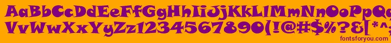 SnapItcTt Font – Purple Fonts on Orange Background