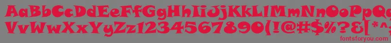 SnapItcTt Font – Red Fonts on Gray Background