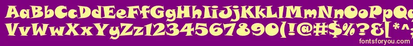 SnapItcTt Font – Yellow Fonts on Purple Background