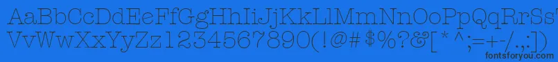 KeyboardLightAlternateSsiLightAlternate Font – Black Fonts on Blue Background