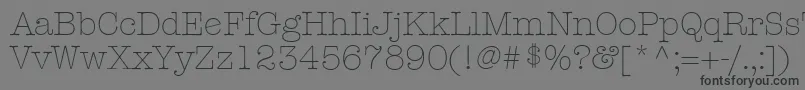 フォントKeyboardLightAlternateSsiLightAlternate – 黒い文字の灰色の背景