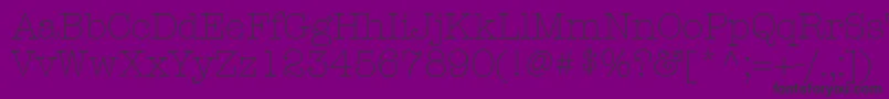 KeyboardLightAlternateSsiLightAlternate-Schriftart – Schwarze Schriften auf violettem Hintergrund