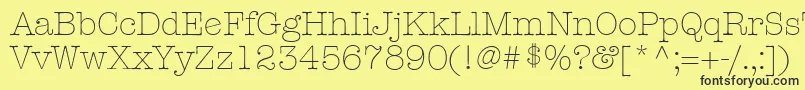 KeyboardLightAlternateSsiLightAlternate Font – Black Fonts on Yellow Background