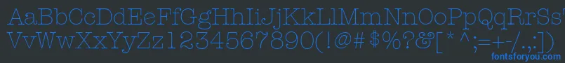KeyboardLightAlternateSsiLightAlternate Font – Blue Fonts on Black Background