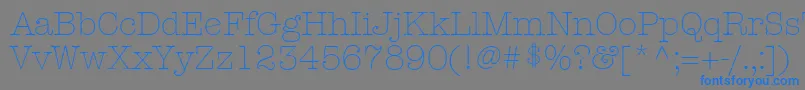 KeyboardLightAlternateSsiLightAlternate Font – Blue Fonts on Gray Background