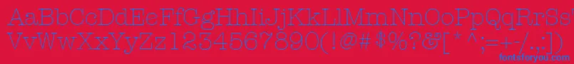 Police KeyboardLightAlternateSsiLightAlternate – polices bleues sur fond rouge