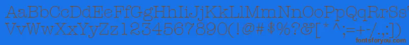 KeyboardLightAlternateSsiLightAlternate-fontti – ruskeat fontit sinisellä taustalla